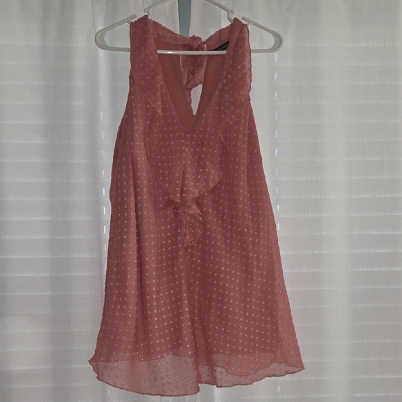 Maurices Dusty Pink Ruffled Blouse - Picture 1 of 3